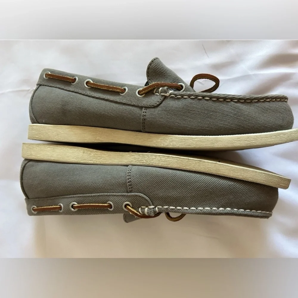 Men's Eastland Gray Canvas Boat Shoes Size 11D
